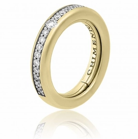 Chimento Forever Stack Me Line 18ct Yellow Gold Diamond Adjustable Size-Fit Ring