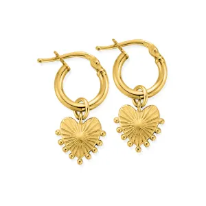 ChloBo Sterling Silver Gold Plated Glowing Beauty Small Hoop Earrings