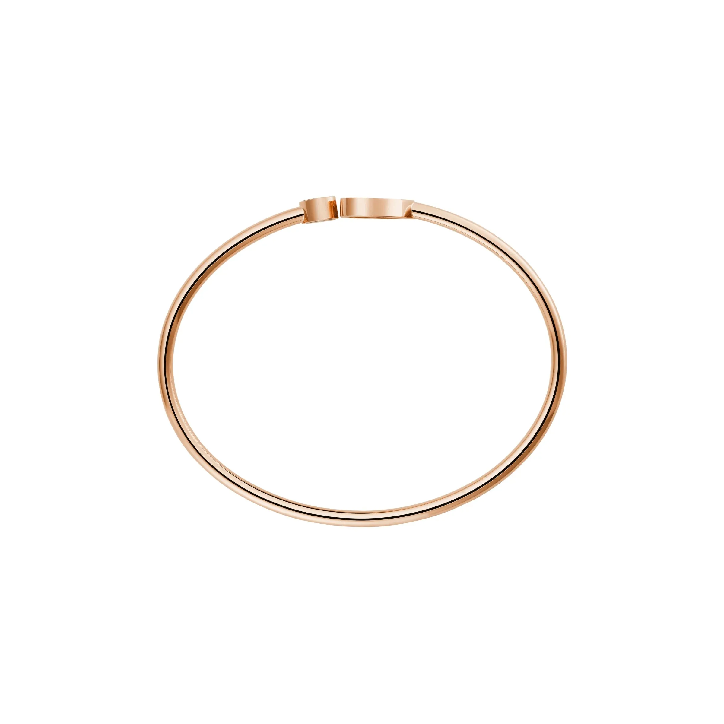 Chopard Happy Hearts 18ct Rose Gold 0.19ct Diamond Onyx Bangle