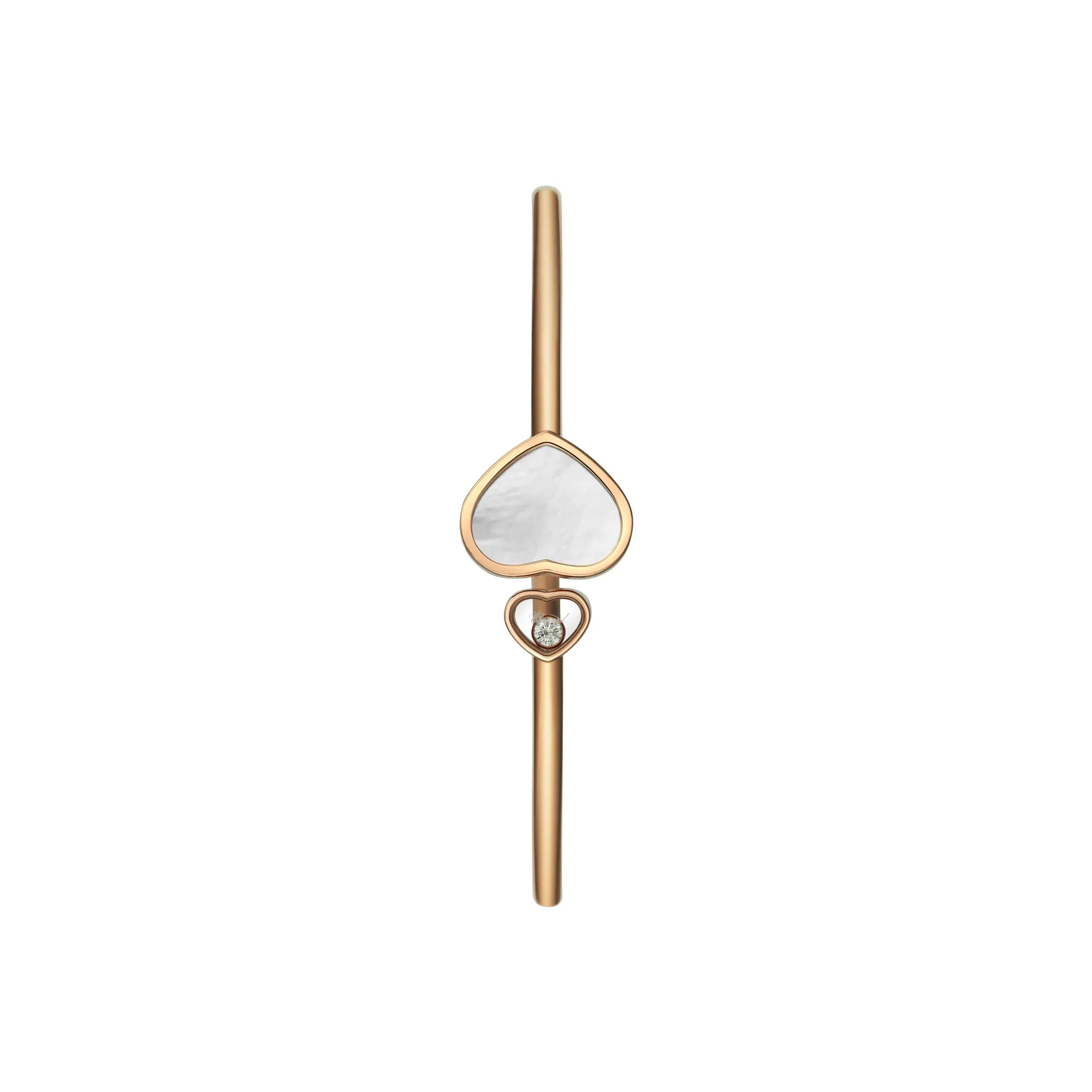 Chopard Happy Hearts 18ct Rose Gold Diamond Mother of Pearl Bangle