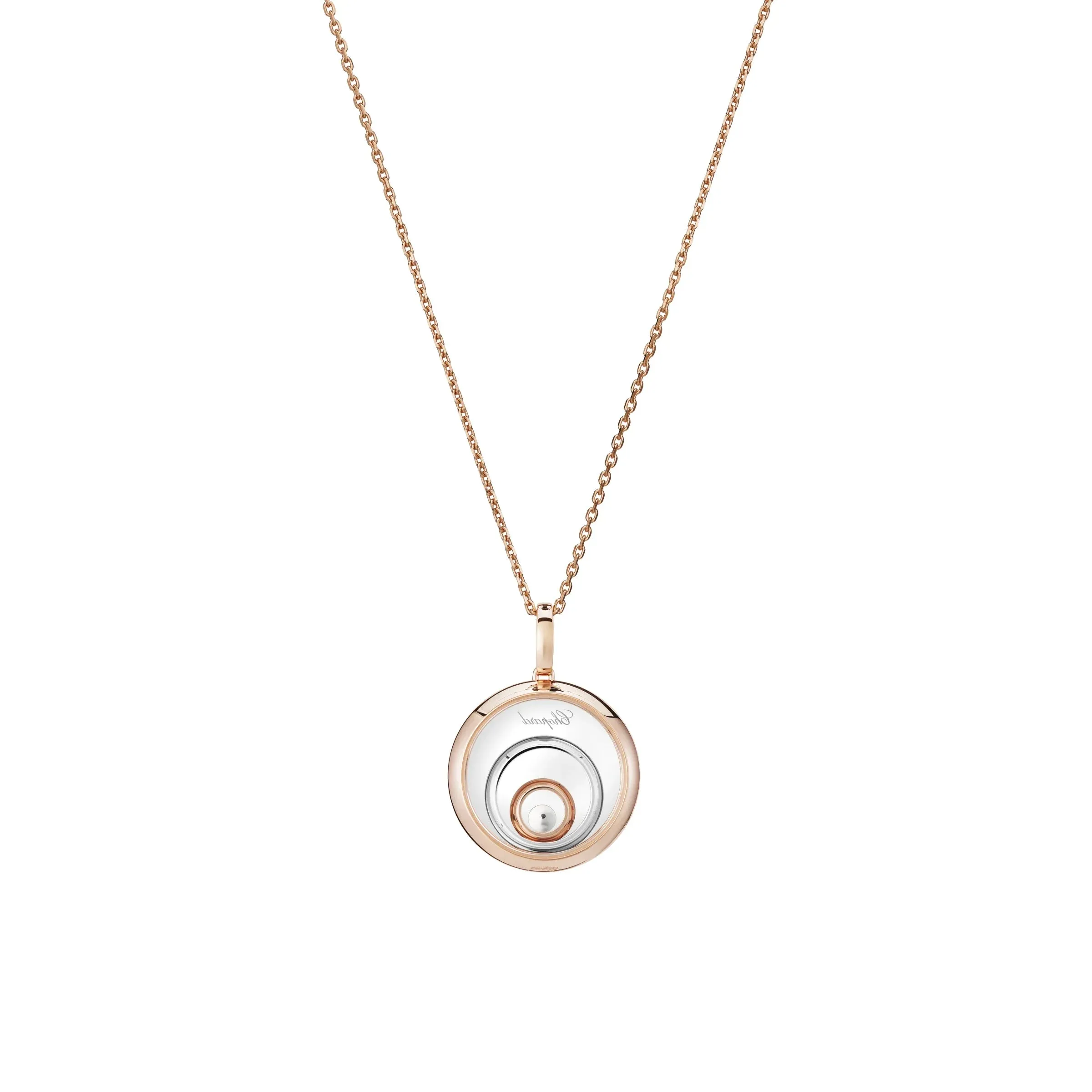 Chopard Happy Spirit 18ct Rose & White Gold 0.09ct Diamond Pendant
