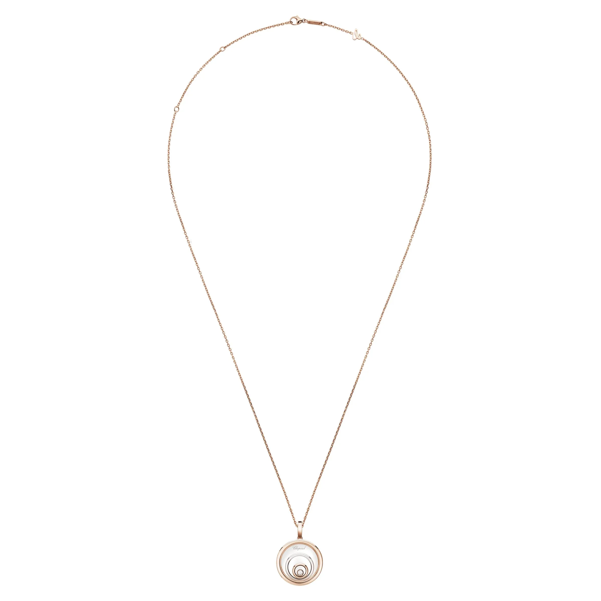 Chopard Happy Spirit 18ct Rose & White Gold 0.09ct Diamond Pendant