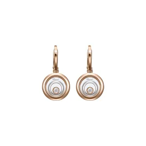 Chopard Happy Spirit 18ct Rose & White Gold 0.19ct Diamond Earrings