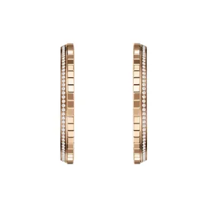 Chopard Ice Cube 18ct Rose Gold 0.66ct Diamond Large Hoop Earrings