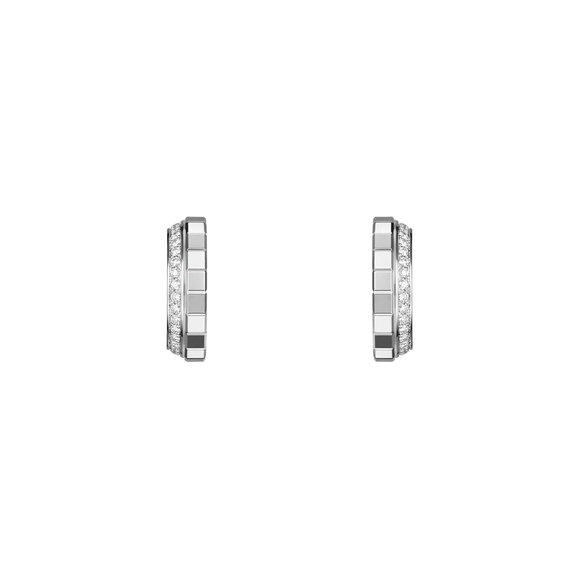 Chopard Ice Cube 18ct White Gold 0.24ct Diamond Hoop Earrings