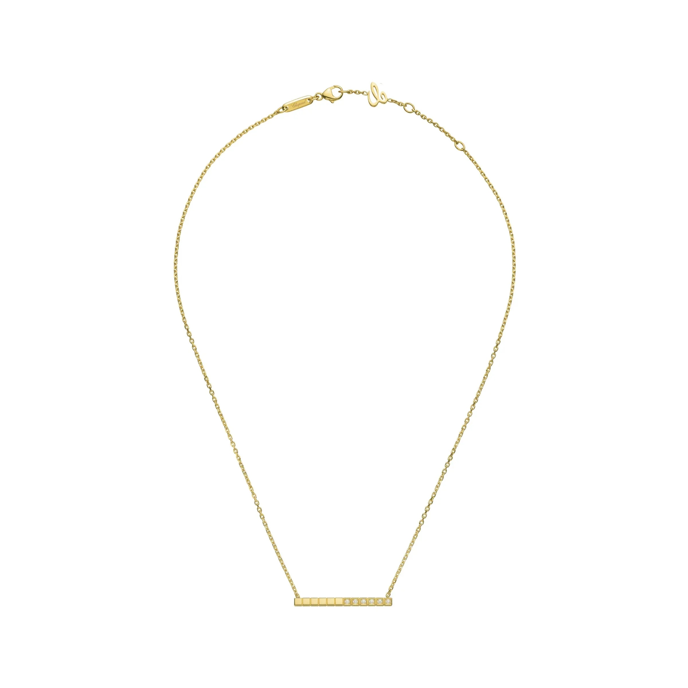 Chopard Ice Cube 18ct Yellow Gold Diamond Pendant