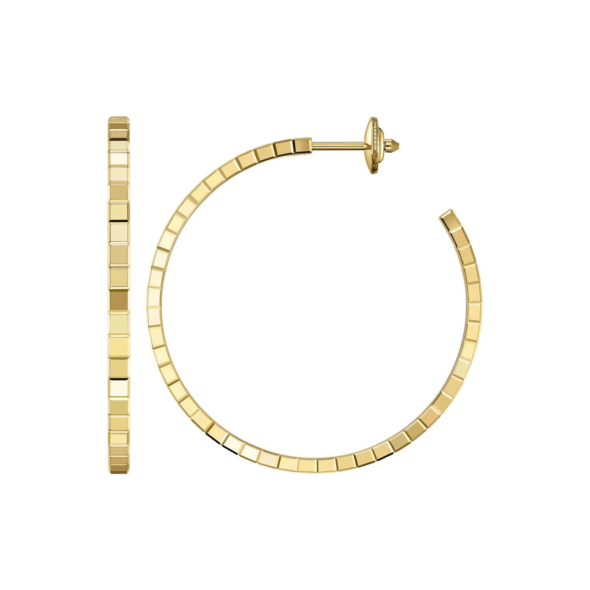 Chopard Ice Cube 18ct Yellow Gold Hoop Earrings