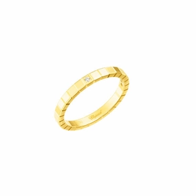 Chopard 18ct Yellow Gold Luxury Diamond Ring Ice Cube