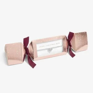 Christmas Cracker Merry Christmas Mum Silver 17.5cm Stretch Bracelet 6253