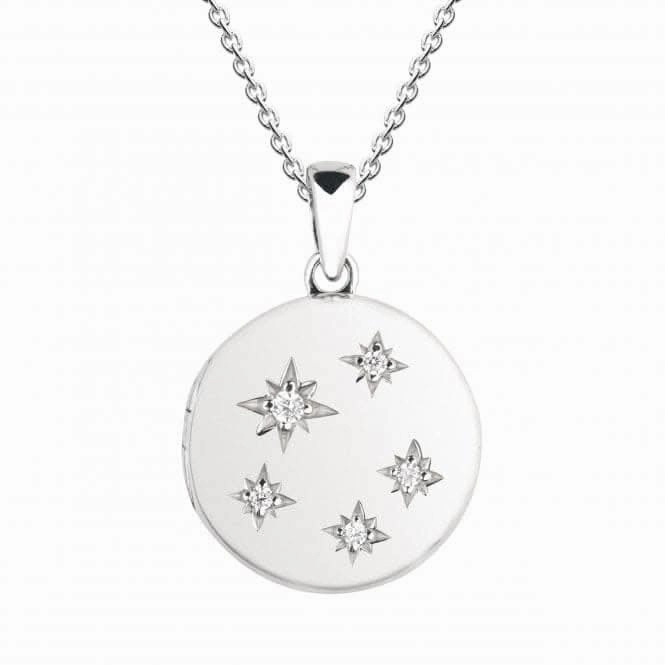 Circular Star Star set Zirconia Locket Pendant 9398CZ