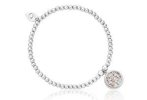 Clogau Affinity Tree Of Life Sterling Silver White Mother Of Pearl Bead Bracelet