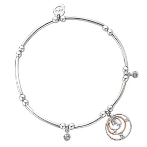Clogau Awyr Y Nos Affinity Sterling Silver White Topaz Bracelet 16.5-17.5cm