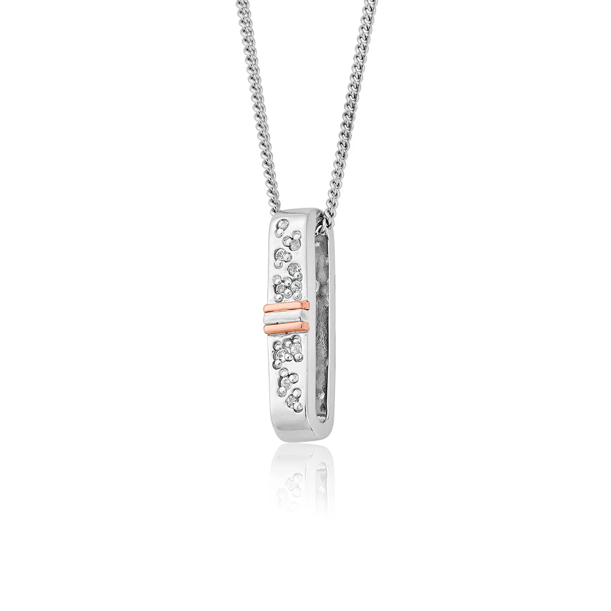 Clogau Cariad Sparkle White Topaz Sterling Silver Necklace