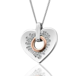 Clogau Cariad Sterling Silver Sparkle Heart Necklace