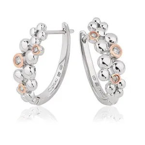 Clogau Celebration Sterling Silver White Topaz Hoop Earring