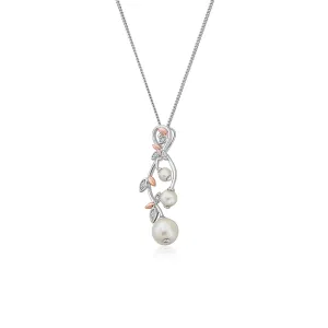 Clogau Lily Of The Valley Sterling Silver Pearl Pendant D