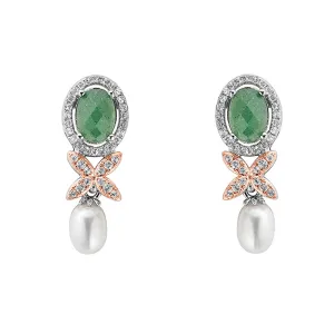Clogau Queens Jubilee Superbloom Aventurine Earrings D