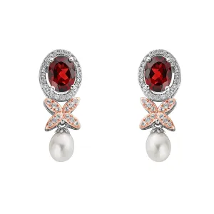 Clogau Queens Jubilee Superbloom Garnet Earrings D
