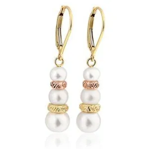 Clogau Tree of Life 9ct Yellow Gold Freshwater Pearl Drop Earrings D