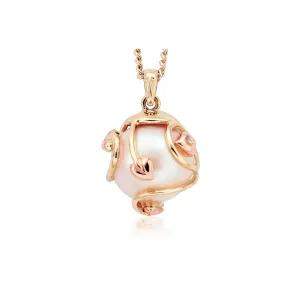 Clogau Tree Of Life 9ct Yellow Rose Gold Caged Pearl Necklace D