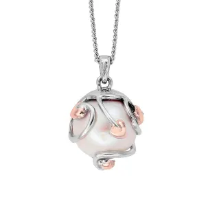 Clogau Tree of Life Sterling Silver Caged Pearl Necklace D