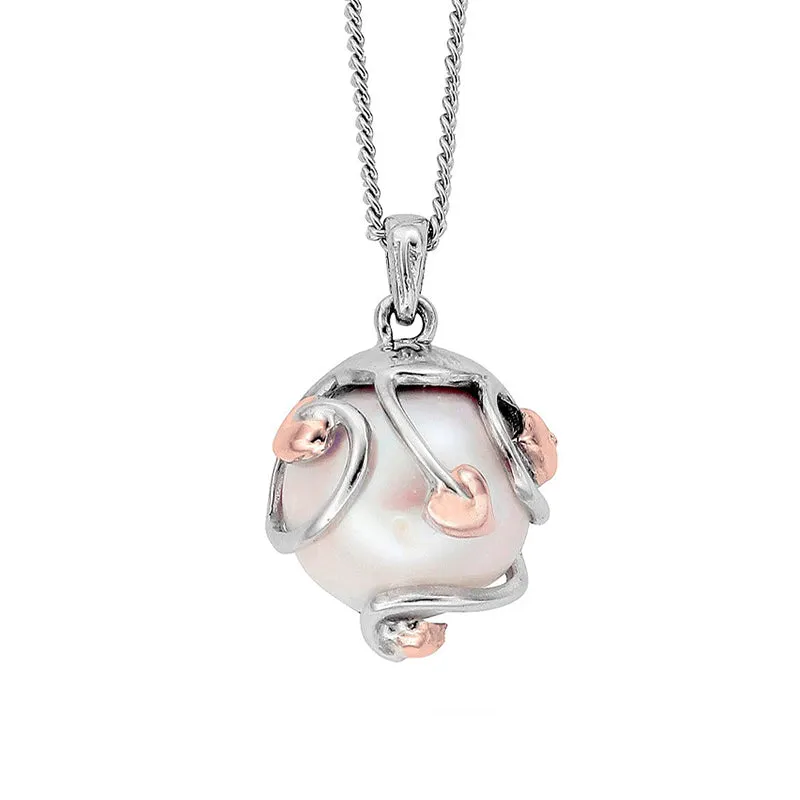 Clogau Tree of Life Sterling Silver Caged Pearl Necklace D