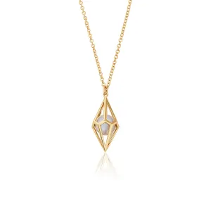 Clogau Watching Chamber Caged 9ct Gold Black Pearl Pendant D