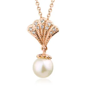 Clogau Windsor Rose Gold White Topaz Pearl Necklace D