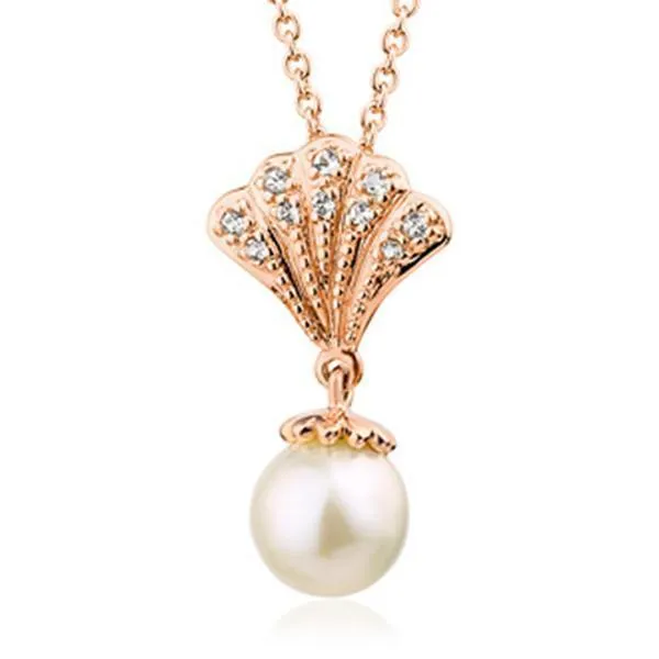 Clogau Windsor Rose Gold White Topaz Pearl Necklace D