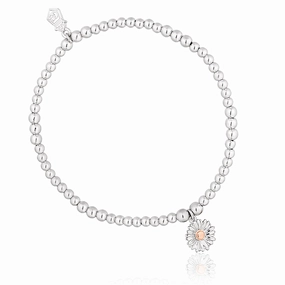 Clogau Affinity Sterling Silver Daisy Beaded Bracelet D
