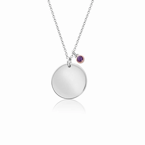 Clogau Celebration February Sterling Silver Birthstone Pendant D