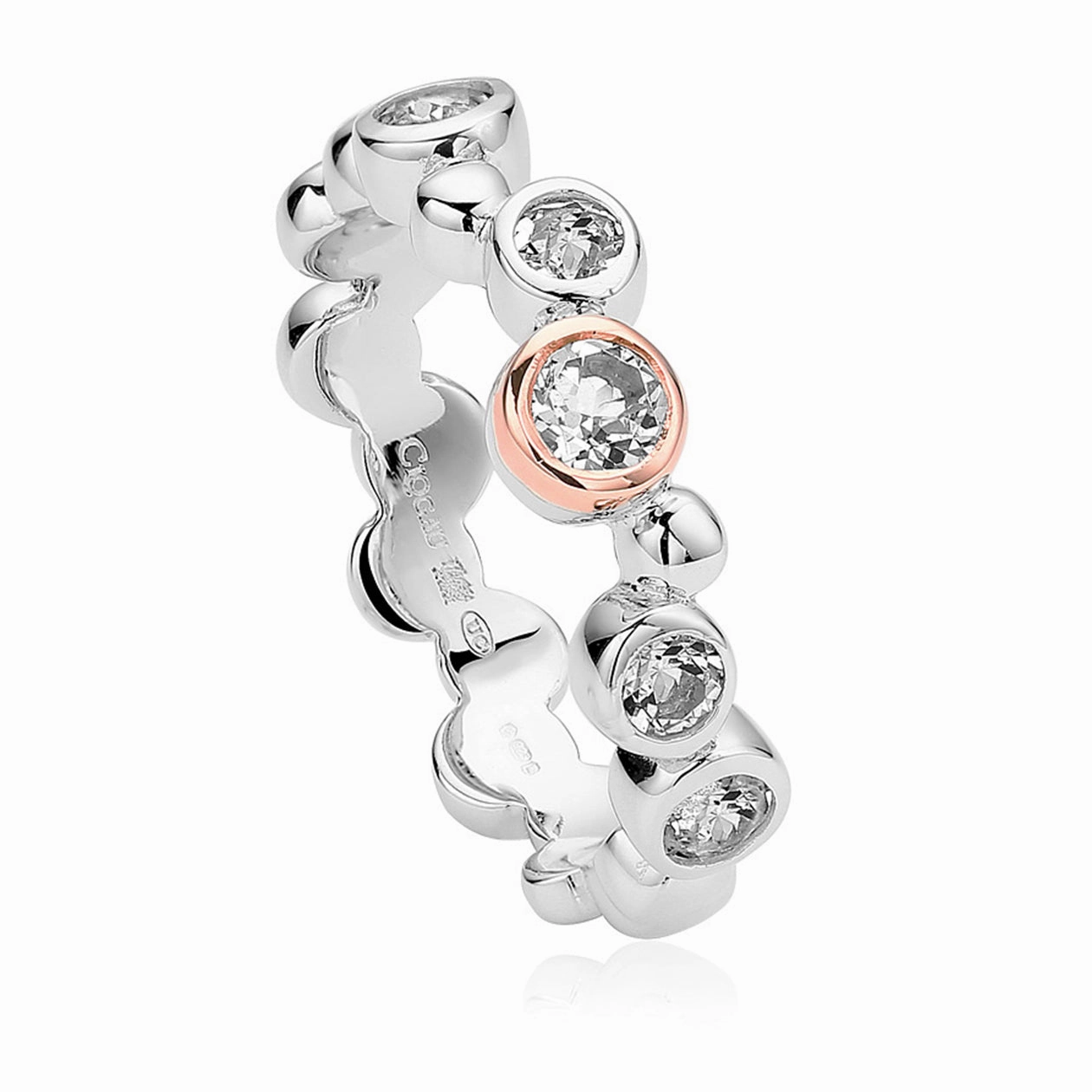Clogau Celebration Sterling Silver White Topaz Ring