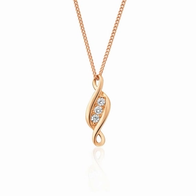 Clogau Past Present Future 1854 18ct Gold Diamond Necklace