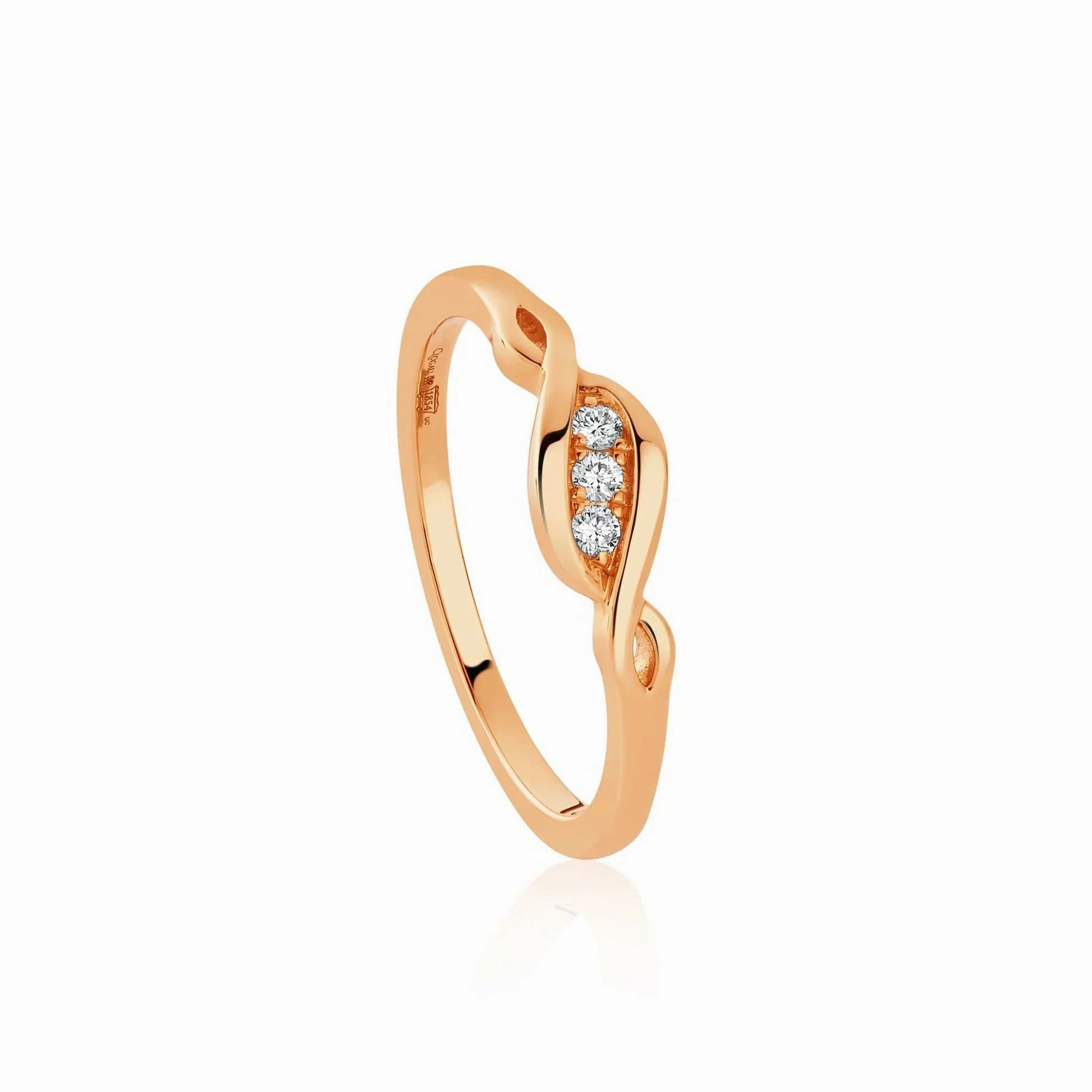 Clogau Past Present Future 1854 18ct Gold Diamond Ring
