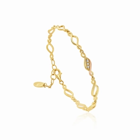 Clogau Past Present Future 9ct Gold Diamond Bracelet