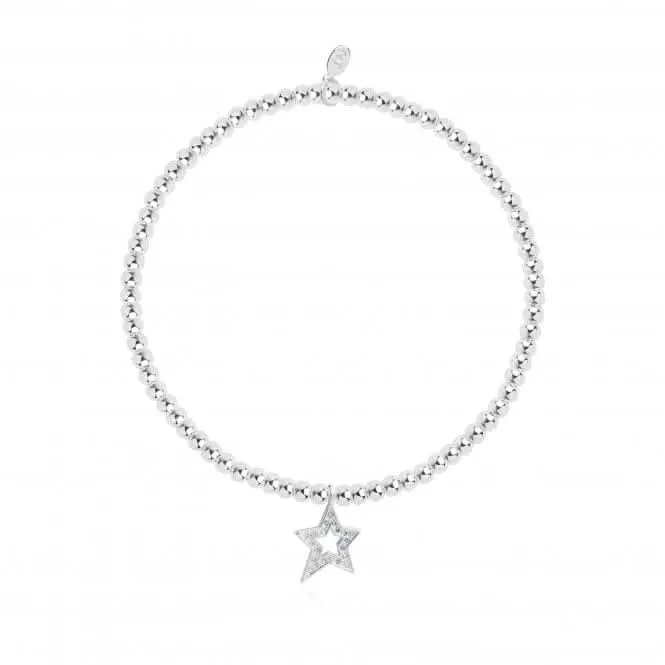 Confetti A Little One In A Million Silver 17.5cm Stretch Bracelet 4339