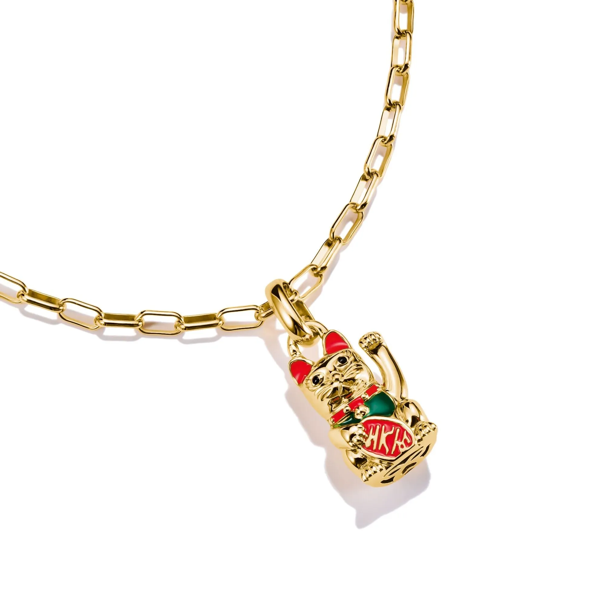 Connect Charm colourful waving cat