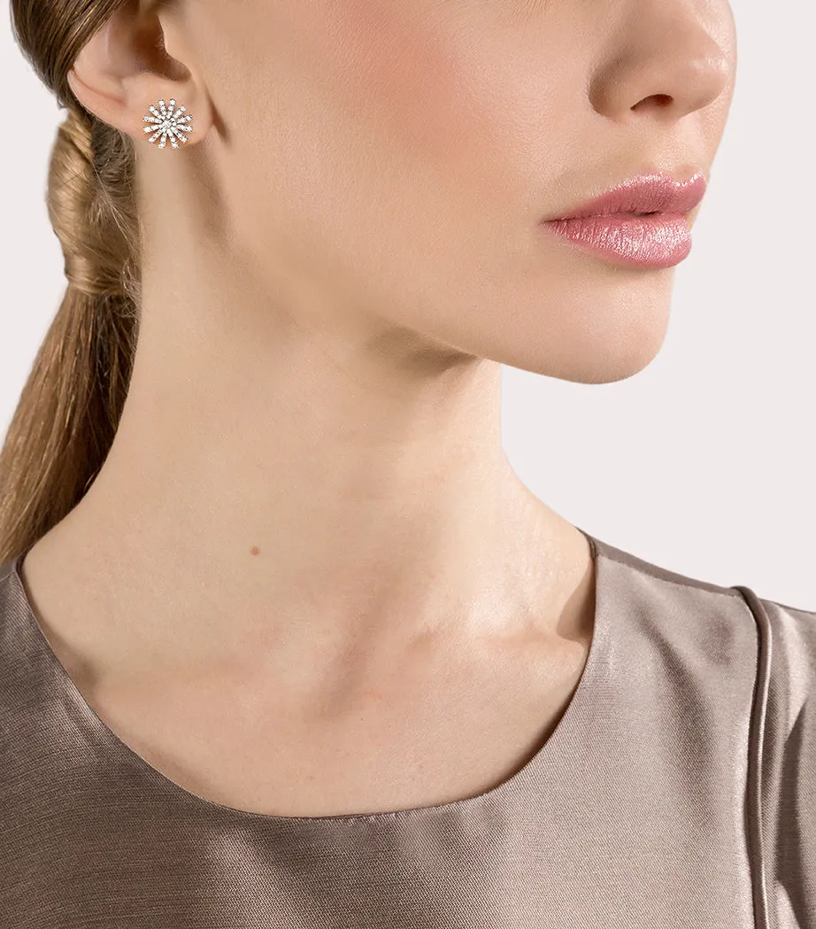 Damiani Margherita 18ct White Gold 0.51ct Diamond Stud Earrings