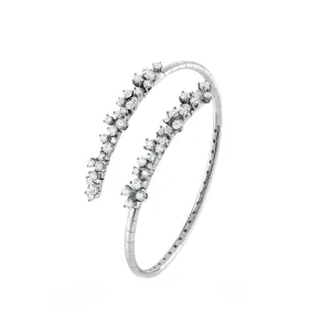 Damiani Mimosa 18ct White Gold 2.02ct Diamond Flexible Bracelet