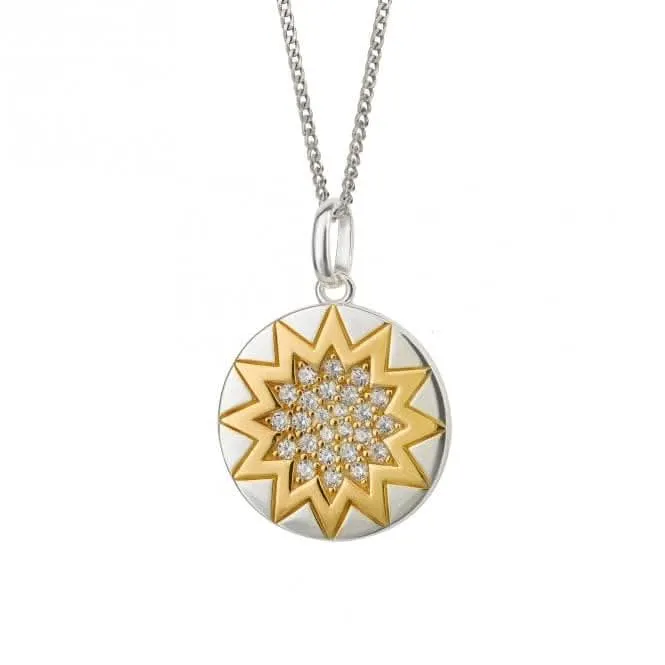 Day And Night Double Plated With Zirconia Pendant P5231C