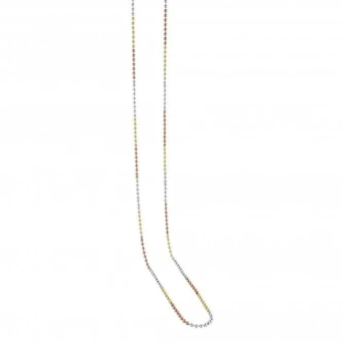 Dew Set Gold and Rose Gold Plated Ball Chain 18 Necklace CN01GRG18
