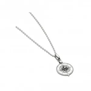 Dew Sterling Silver 3D Compass Oxidised Pendant 9680OX021
