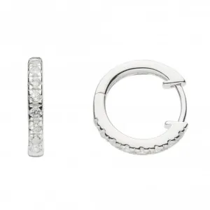 Dew Sterling Silver Cubic Zirconia Huggie Stud Earrings 5427CZ024