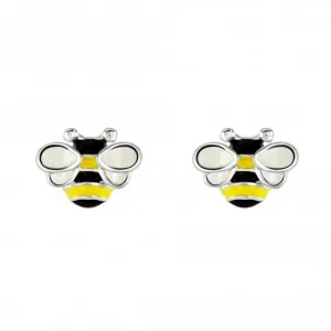 Dew Sterling Silver Dinky Bee and Combe Stud Earrings 3558ME