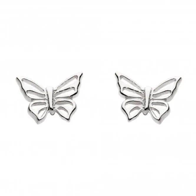 Dew Sterling Silver Dinky Butterfly Stud Earrings 4035HP