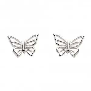 Dew Sterling Silver Dinky Butterfly Stud Earrings 4035HP
