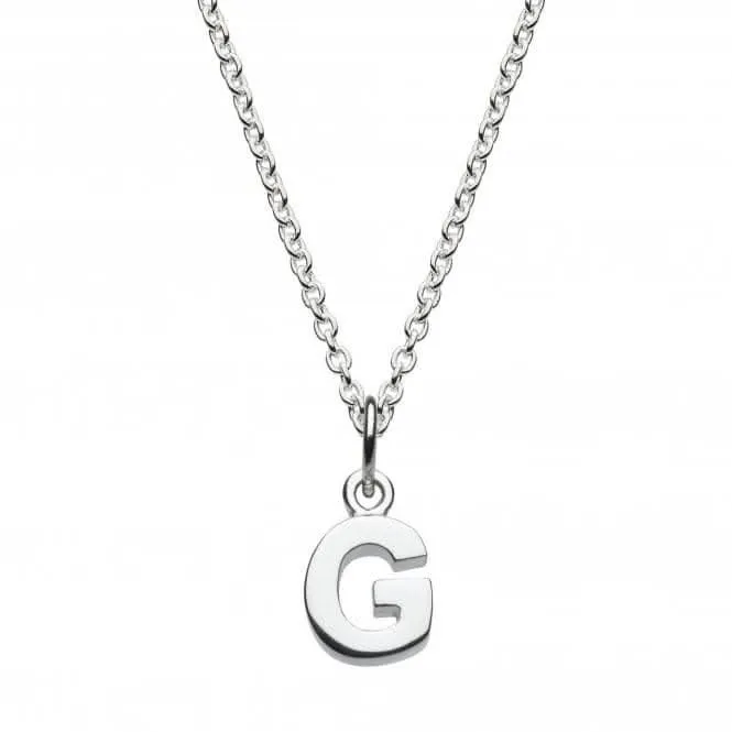 Dew Sterling Silver Dinky G Initial Pendant 9092HPG