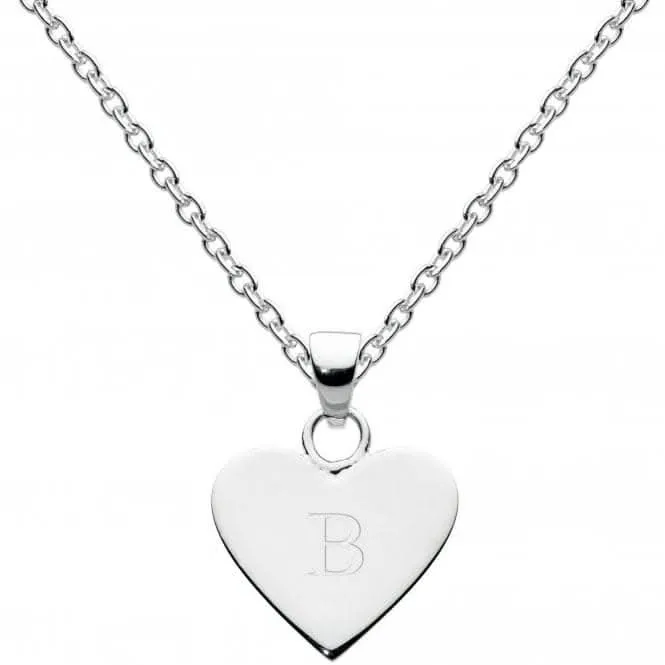 Dew Sterling Silver Dinky Heart Alphabet Pendant 9091HPB