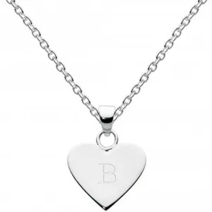 Dew Sterling Silver Dinky Heart Alphabet Pendant 9091HPB
