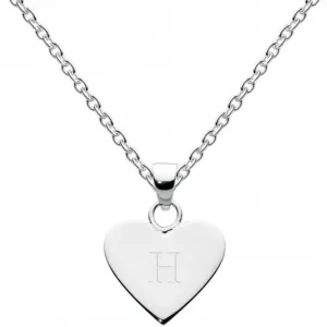 Dew Sterling Silver Dinky Heart Alphabet Pendant 9091HPH013